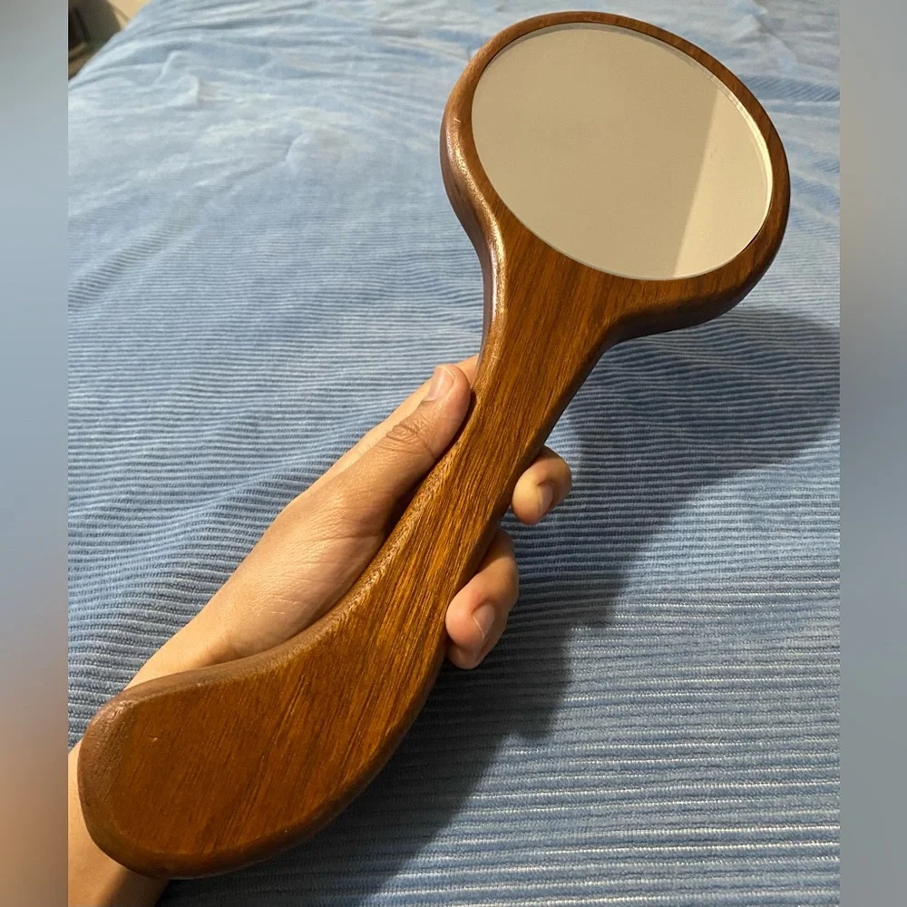 [Vintage] Unique, wooden hand mirror